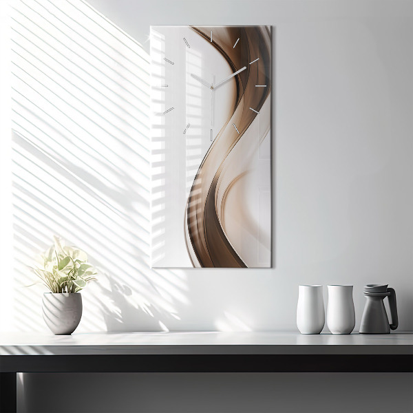 Modern vertical wall clock Abstraction line