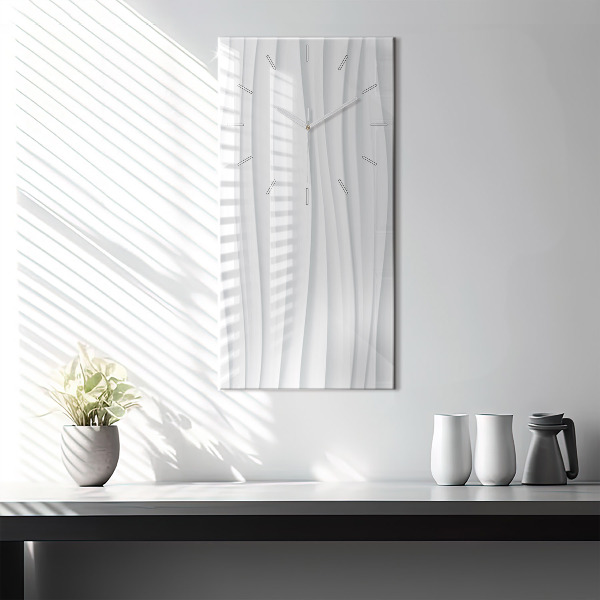 Modern vertical wall clock Waves texture