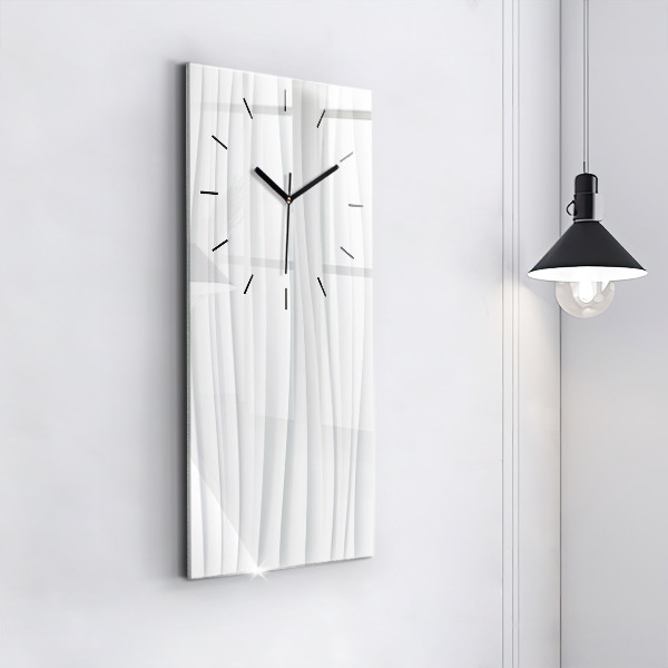 Modern vertical wall clock Waves texture
