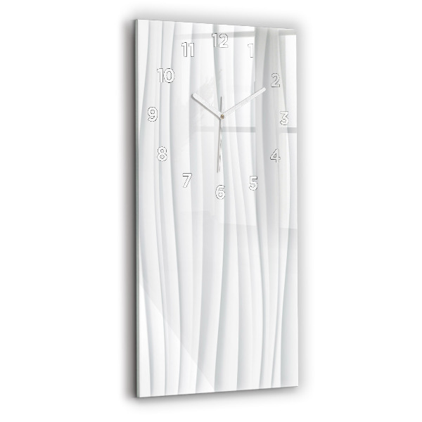 Modern vertical wall clock Waves texture