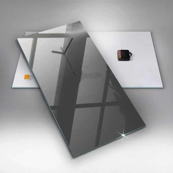Modern vertical wall clock Color gray
