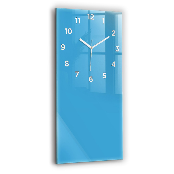 Modern vertical wall clock Color blue