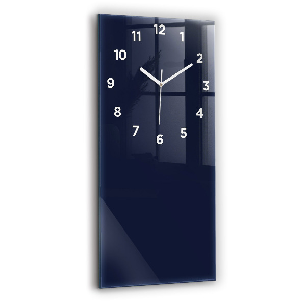 Modern vertical wall clock Color dark navy blue