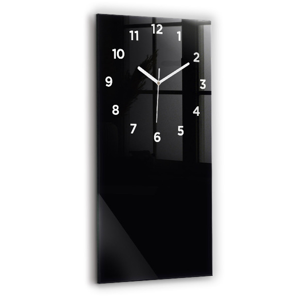 Modern vertical wall clock Color black