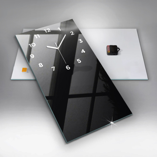 Modern vertical wall clock Color black