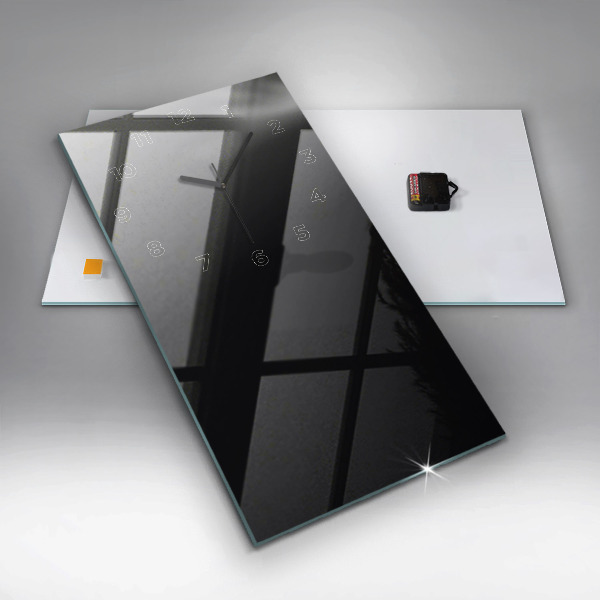 Modern vertical wall clock Color black
