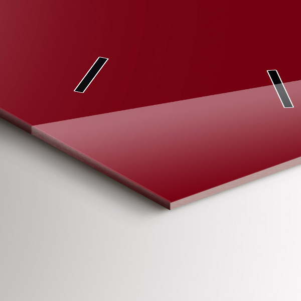 Modern vertical wall clock Burgundy color