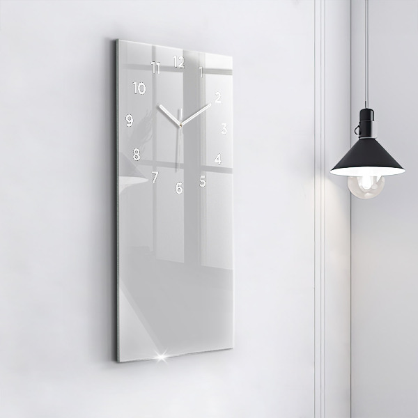 Modern vertical wall clock Color light gray