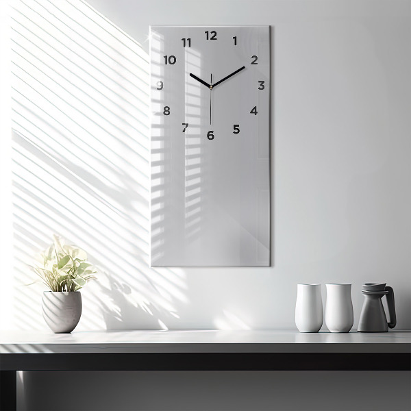 Modern vertical wall clock Color light gray