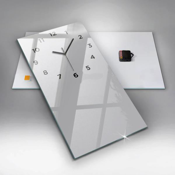 Modern vertical wall clock Color light gray