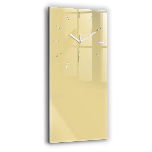 Modern vertical wall clock Cream color