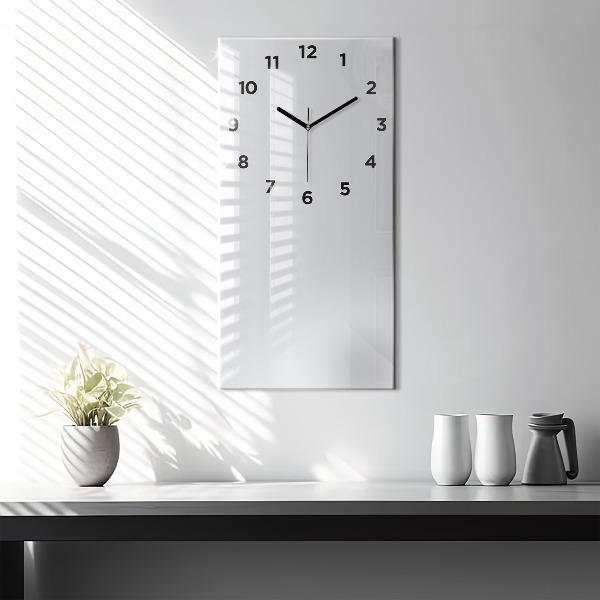 Modern vertical wall clock Color dark white