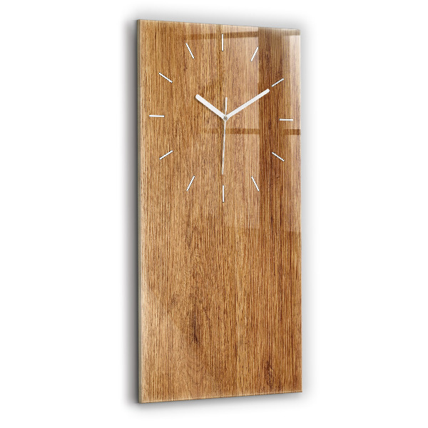 Modern vertical wall clock Light wood