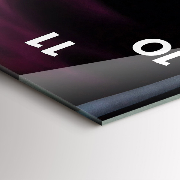 Modern vertical wall clock Red wine