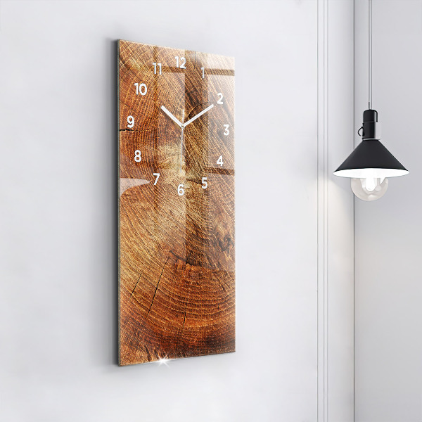 Modern vertical wall clock Old tree stump