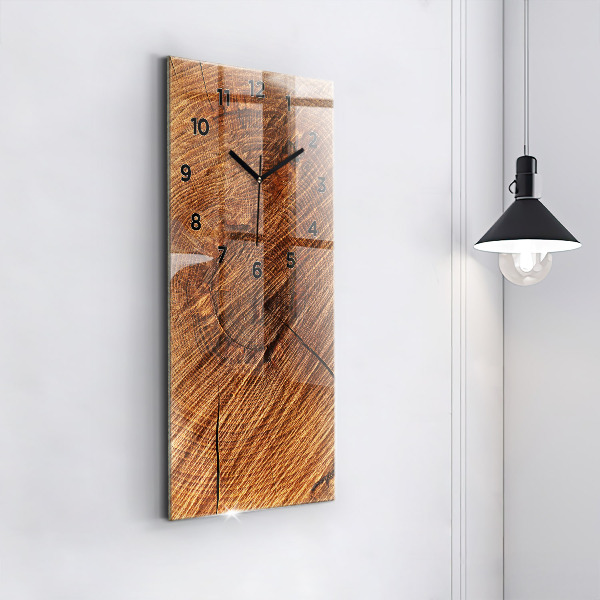 Modern vertical wall clock Decorative wood