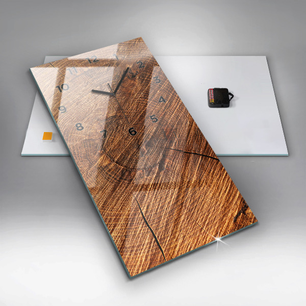 Modern vertical wall clock Decorative wood