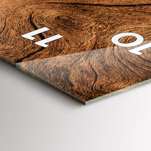 Modern vertical wall clock Old wood