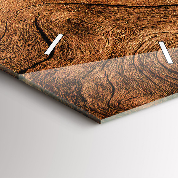 Modern vertical wall clock Old wood