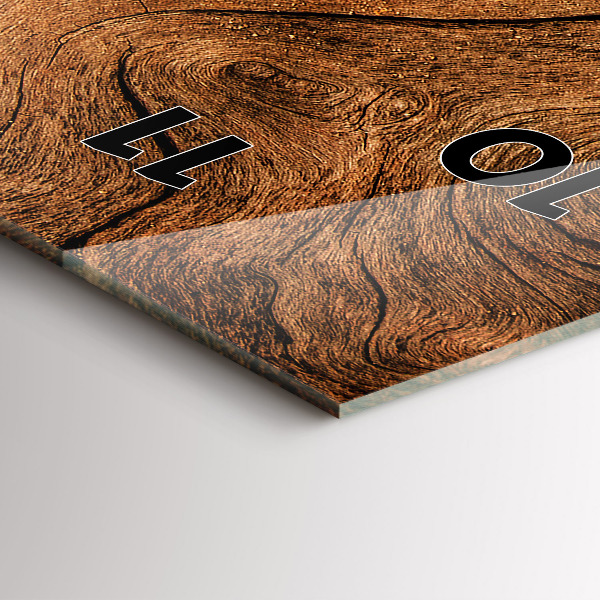 Modern vertical wall clock Old wood