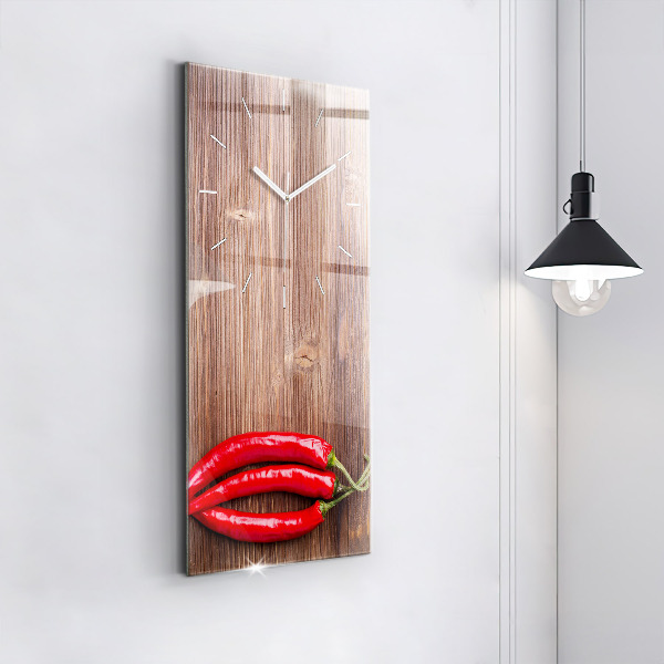 Modern vertical wall clock Peppers