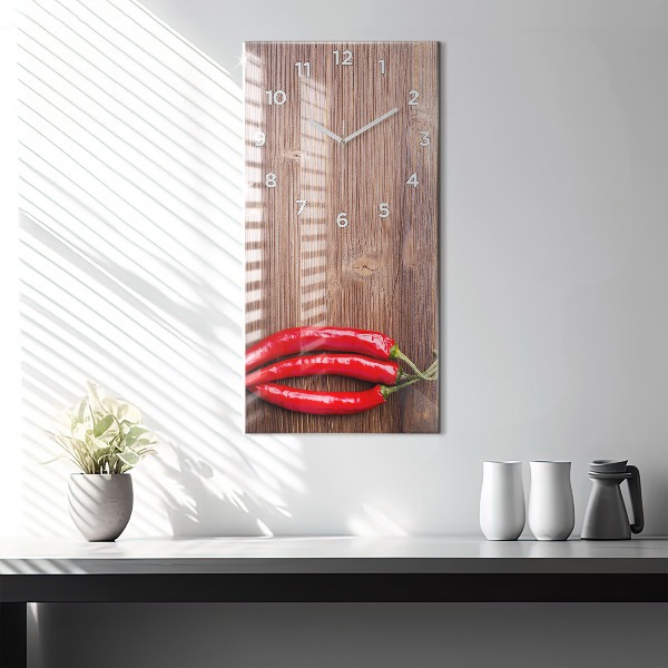 Modern vertical wall clock Peppers