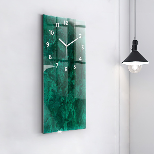 Modern vertical wall clock Emerald wall