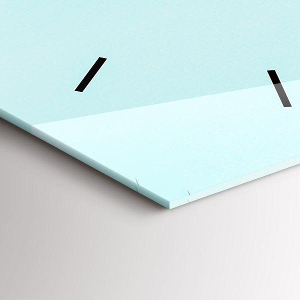 Modern vertical wall clock Green palm trees