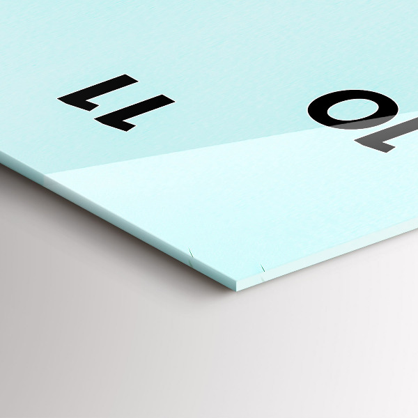 Modern vertical wall clock Green palm trees