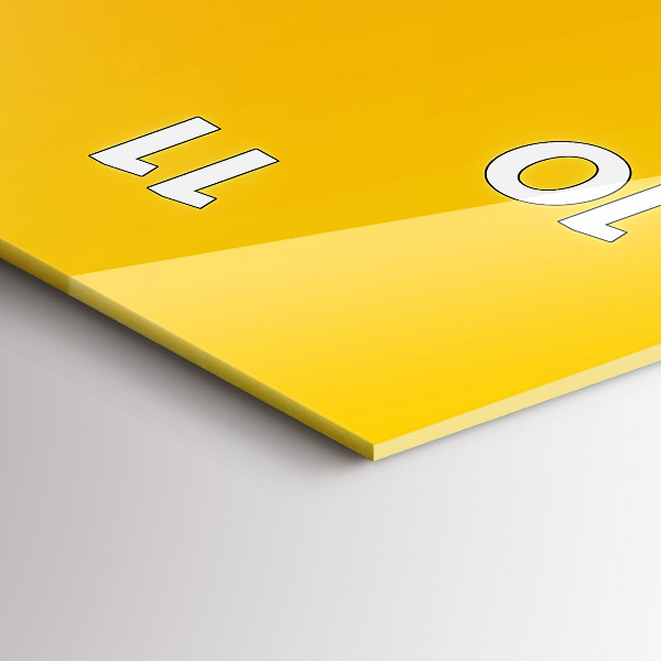 Modern vertical wall clock Orange