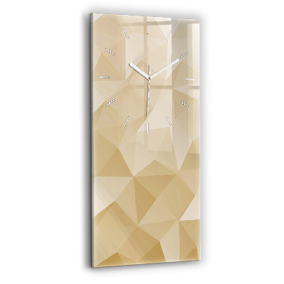 Modern vertical wall clock Triangles abstract