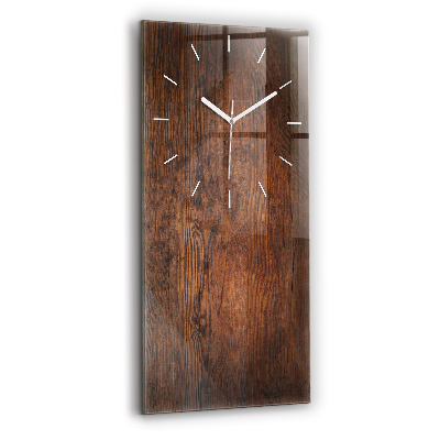 Modern vertical wall clock Old wood