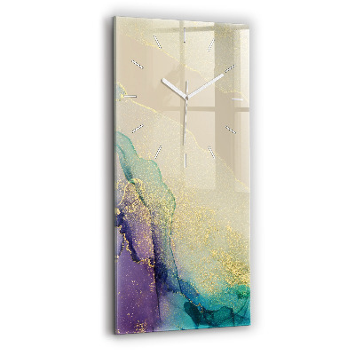 Modern vertical wall clock Abstraction of colors