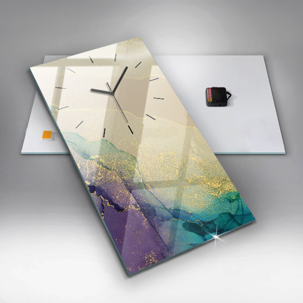 Modern vertical wall clock Abstraction of colors