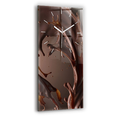 Modern vertical wall clock Cocoa waves