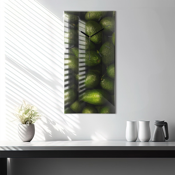 Modern vertical wall clock Avocado