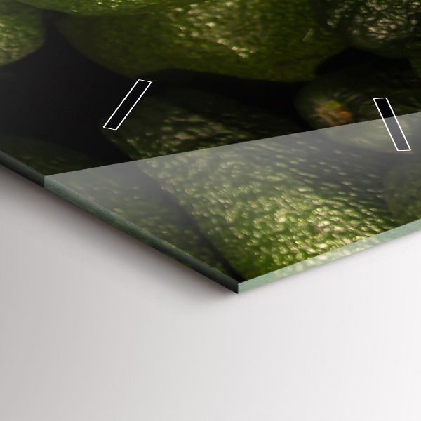 Modern vertical wall clock Avocado