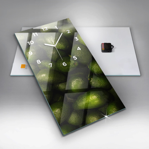 Modern vertical wall clock Avocado