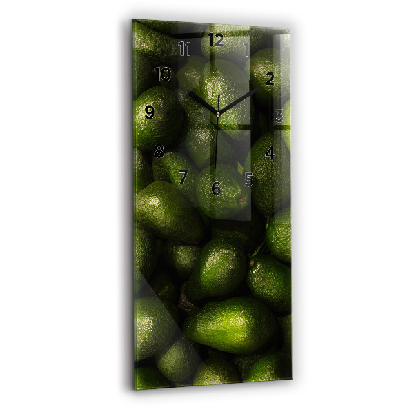 Modern vertical wall clock Avocado