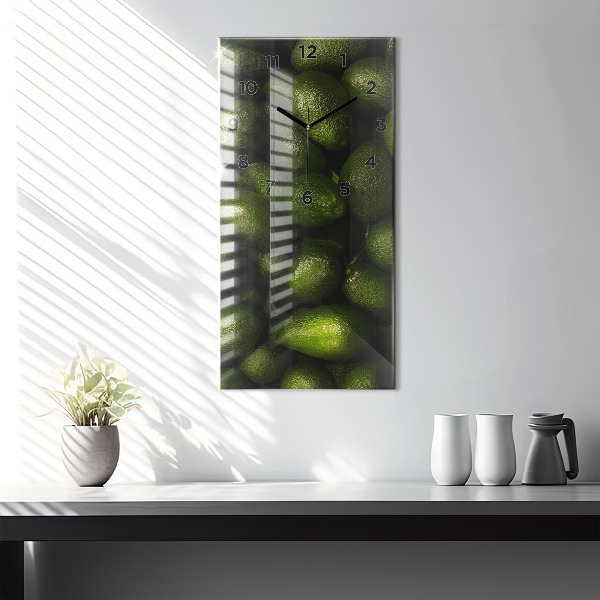 Modern vertical wall clock Avocado