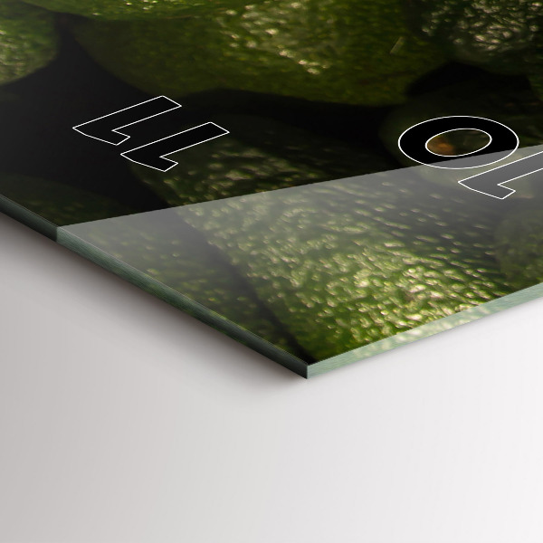 Modern vertical wall clock Avocado