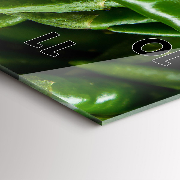 Modern vertical wall clock Green pepper