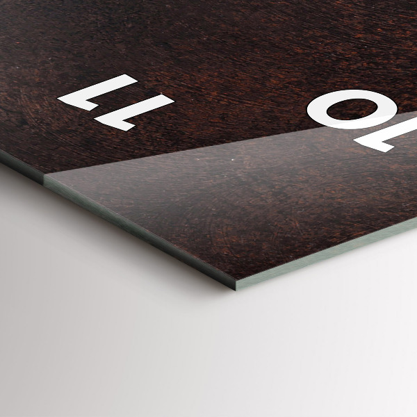 Modern vertical wall clock A cup of coffee