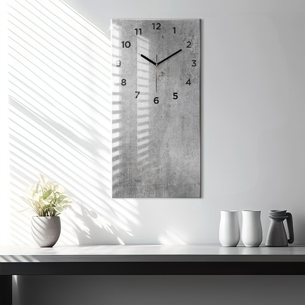 Modern vertical wall clock Raw wall