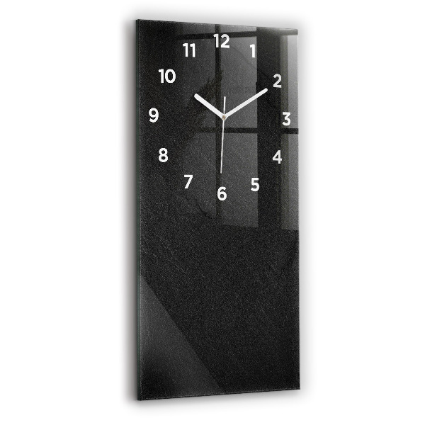 Modern vertical wall clock Dark rock