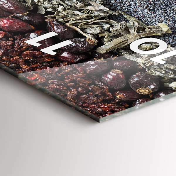 Modern vertical wall clock Rows of spices