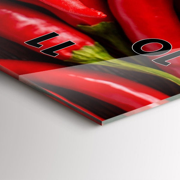 Modern vertical wall clock Hot peppers