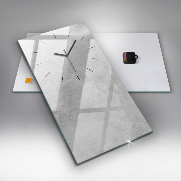 Modern vertical wall clock Stone wall