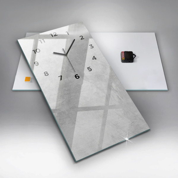 Modern vertical wall clock Stone wall