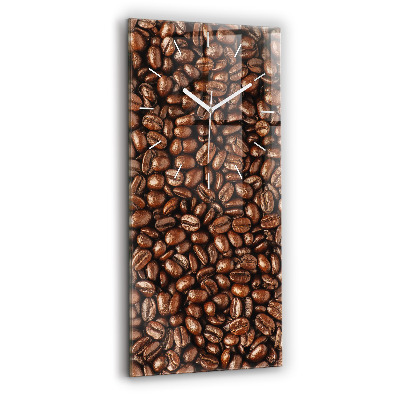 Modern vertical wall clock Coffee beans